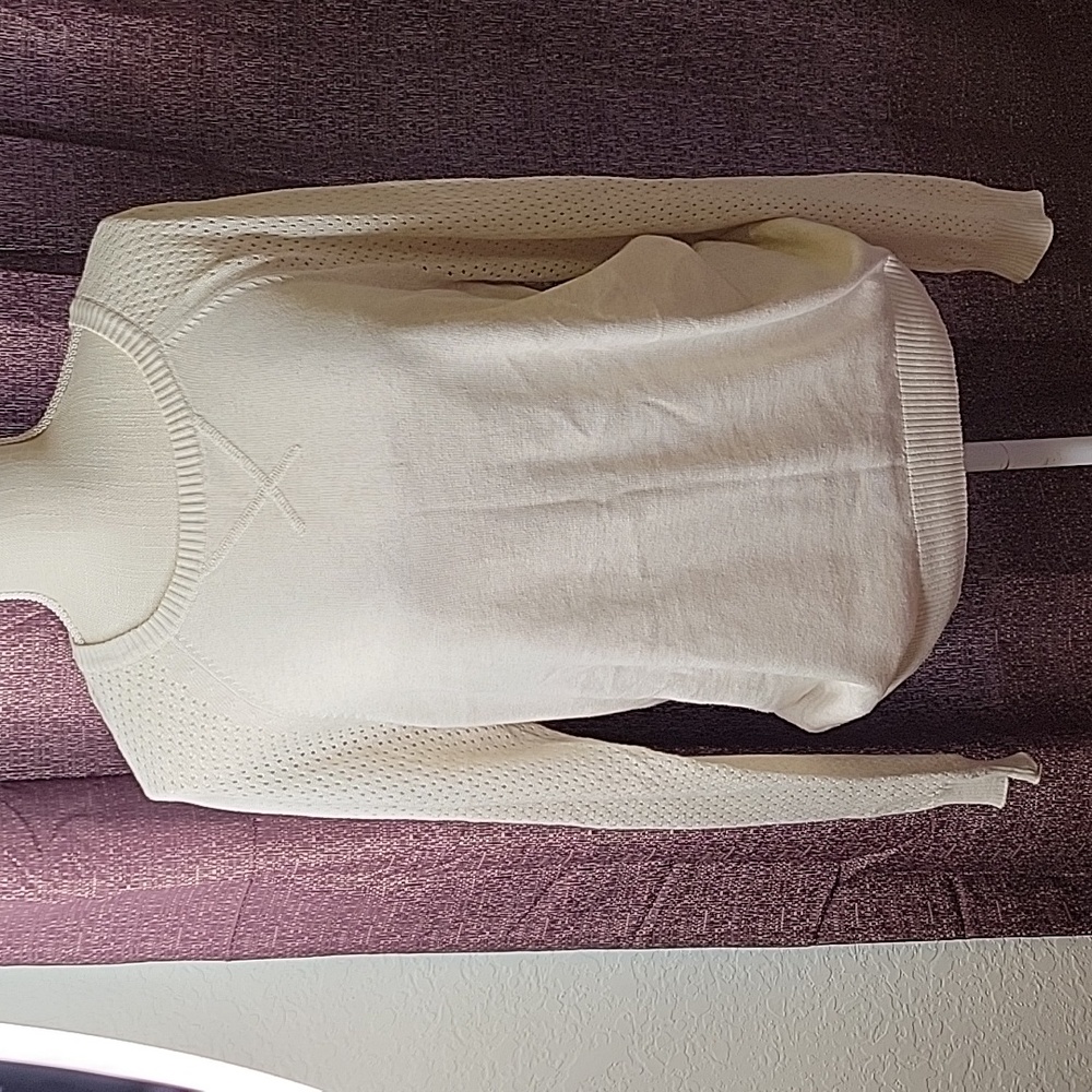 Beige, lightweight sweater, size xlrg, 55% cotton, 45% acrylic
